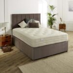 Shakespeare Cotton 1500 Luxury Divan Set 54" with Floor Standing Headboard