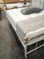 Double White Metal bed frame.