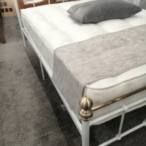 Double White Metal bed frame.