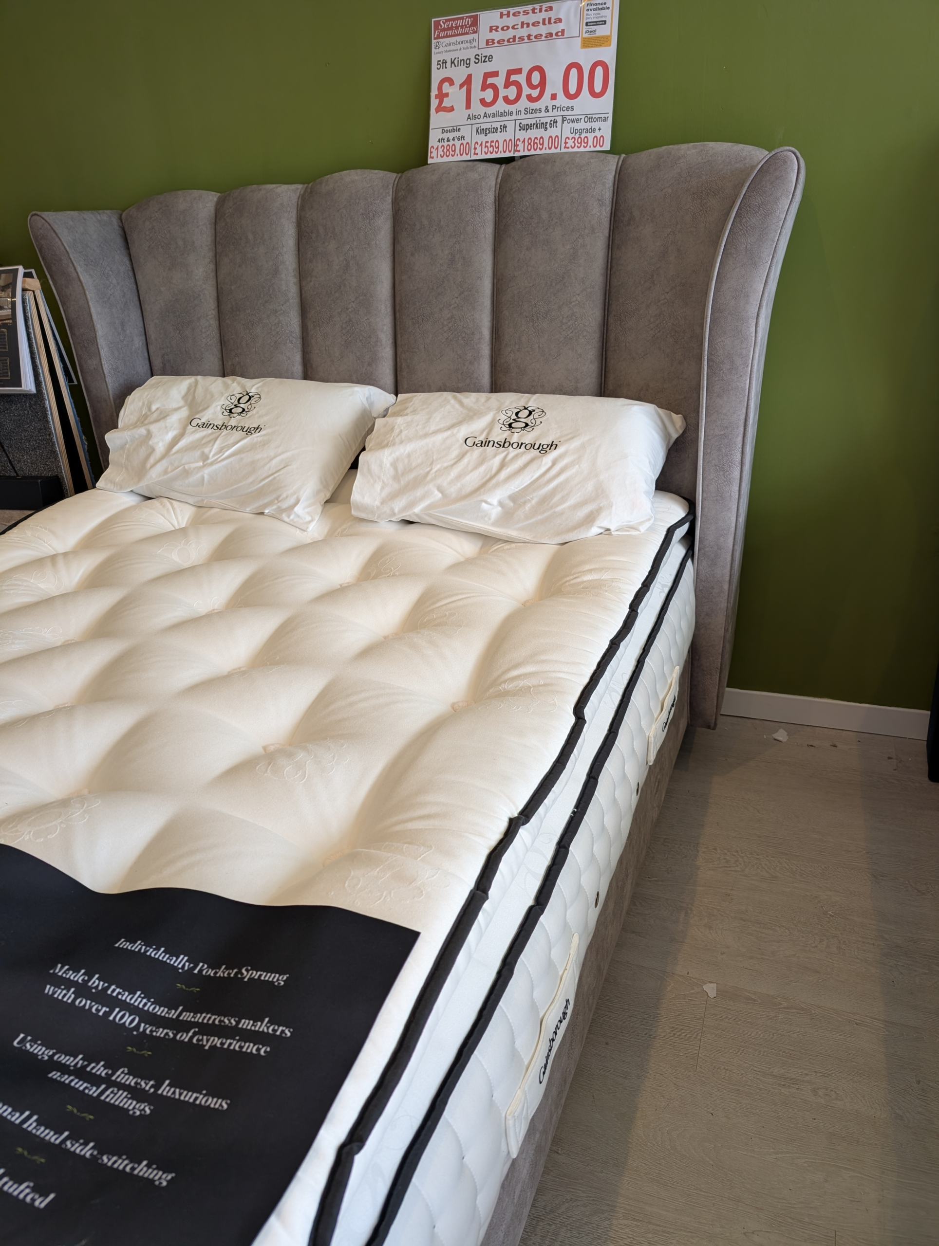 Hestia Rochelle Kingsize Winged Bed Stead